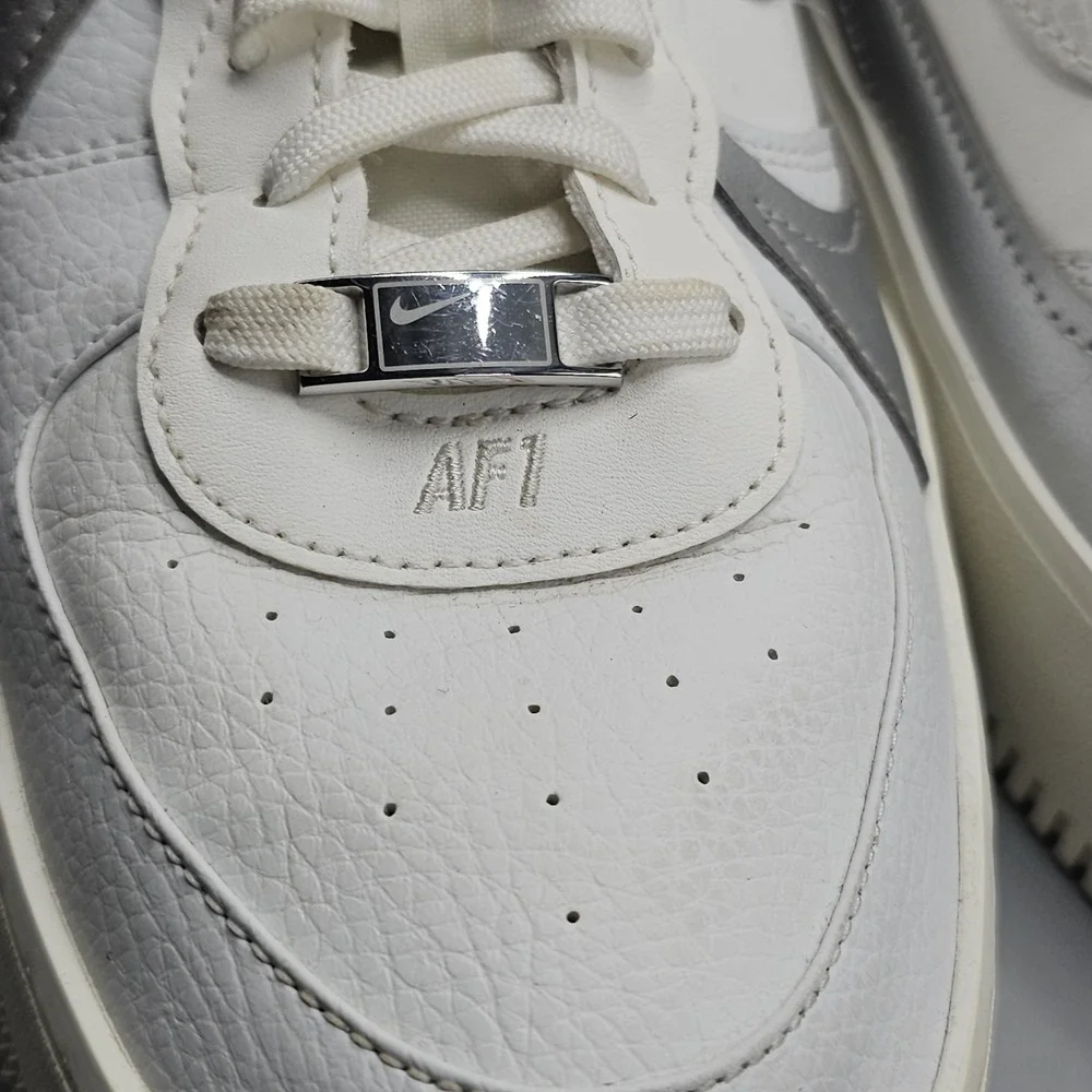 Nike Air Force 1 Platform PLT.AF.ORM Shoes Summit Silver Size 10.5 DJ9946-101
